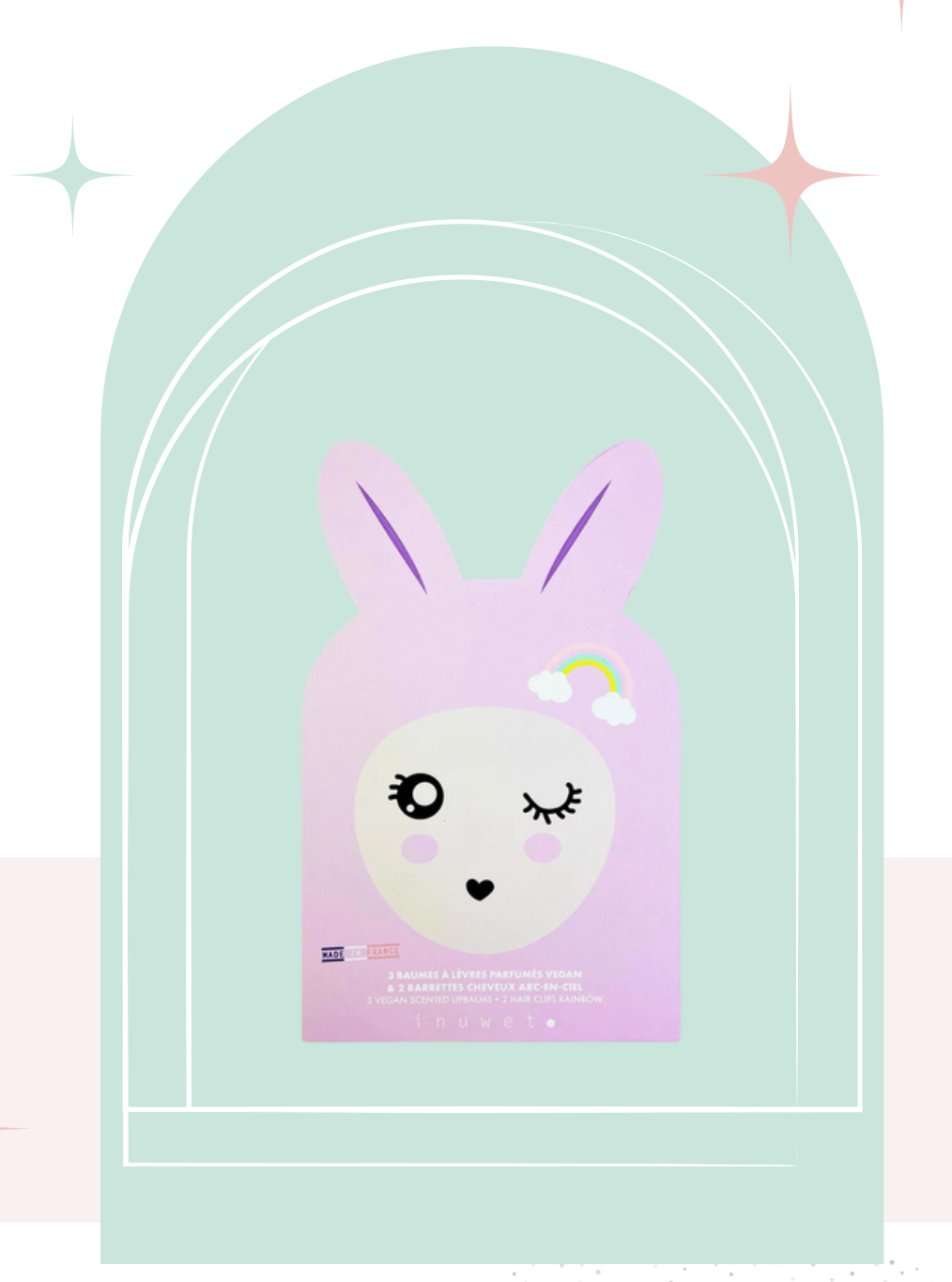 Coffret Lapin - Baume à lèvres et barrettes