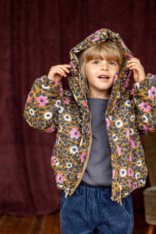 Feli Children's Puffy Jacket - Tapenade Heart