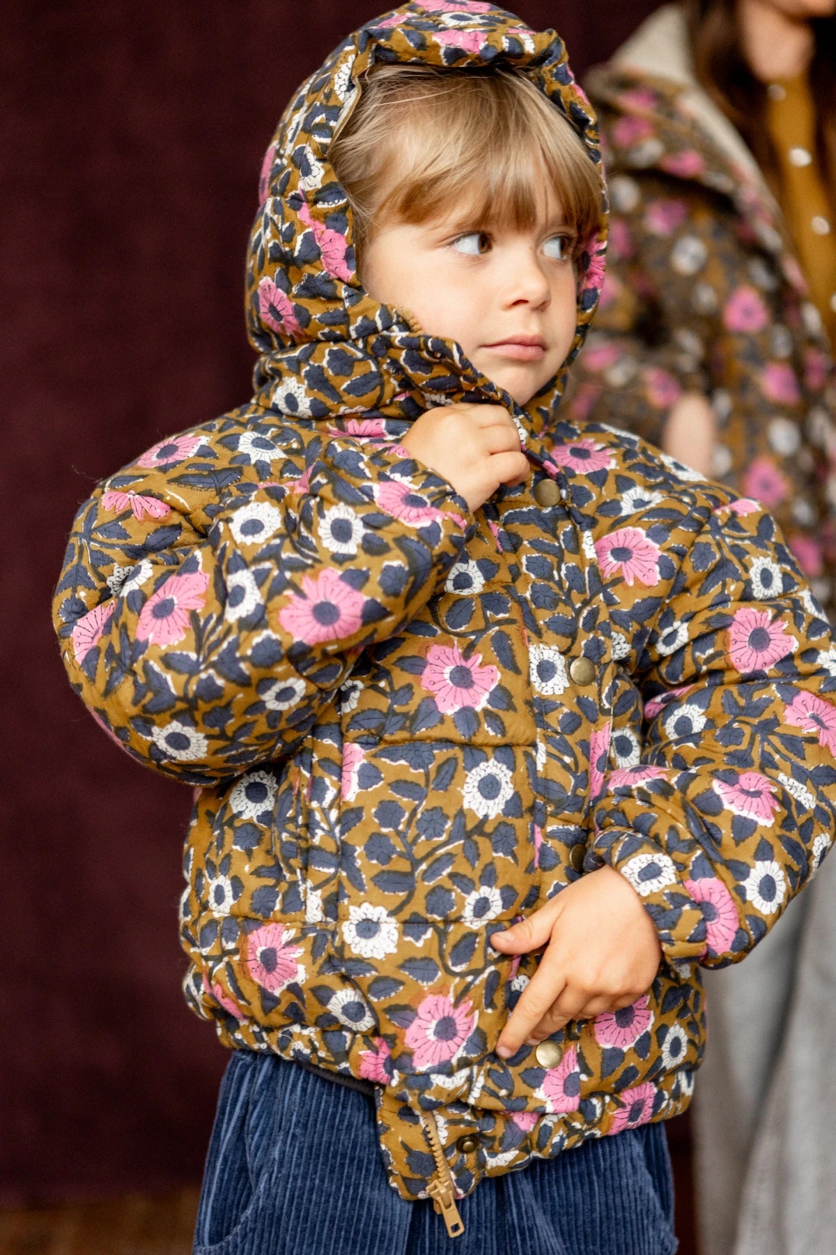 Feli Children's Puffy Jacket - Tapenade Heart