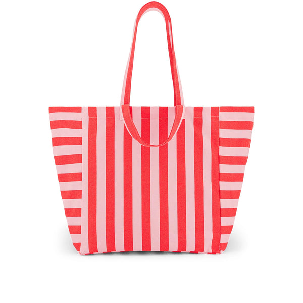 Sac Cabas, Elisa - Rayures Candy Pink / Rouge