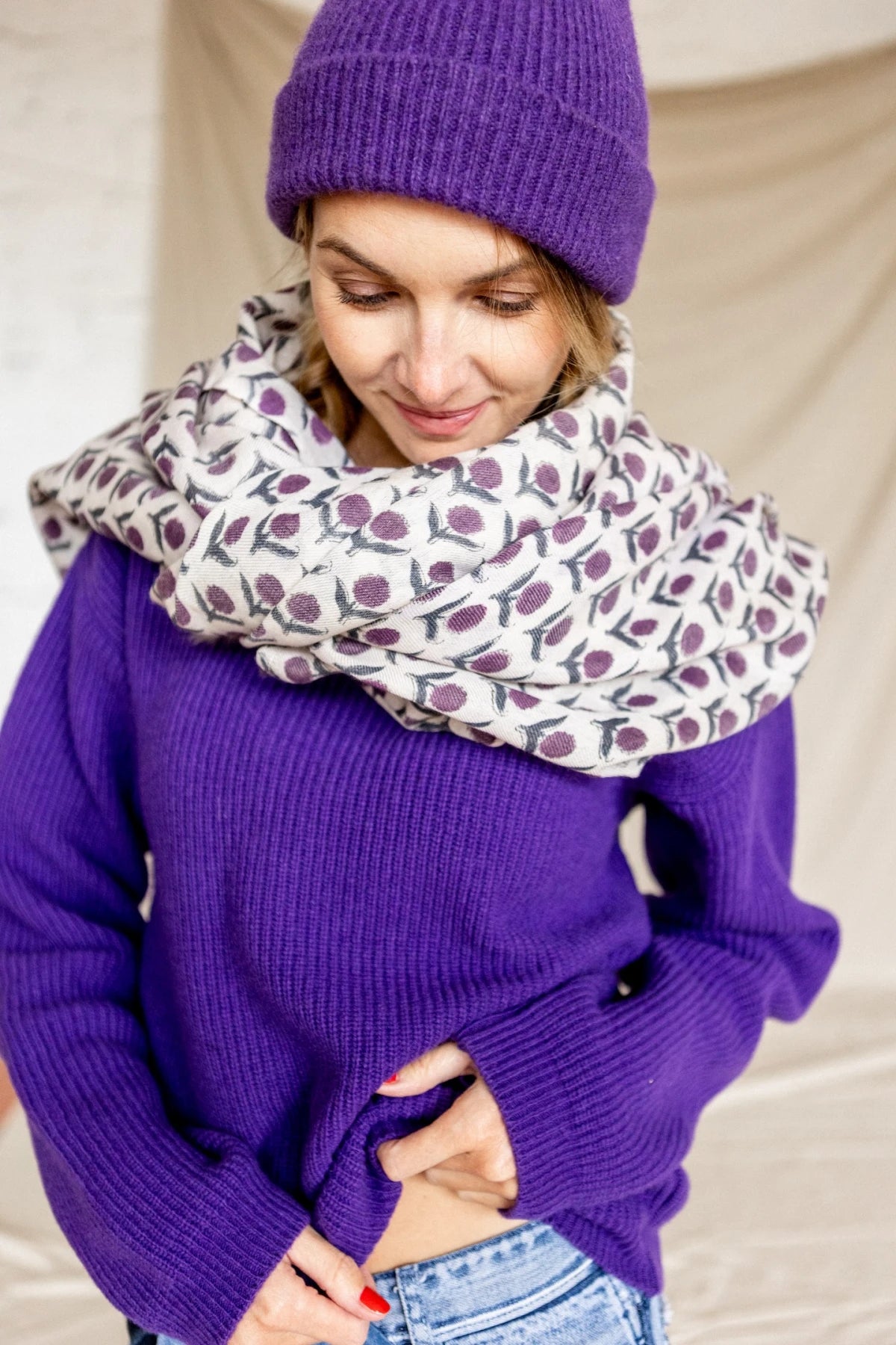 LATIKA Scarf - Tapenade Heart