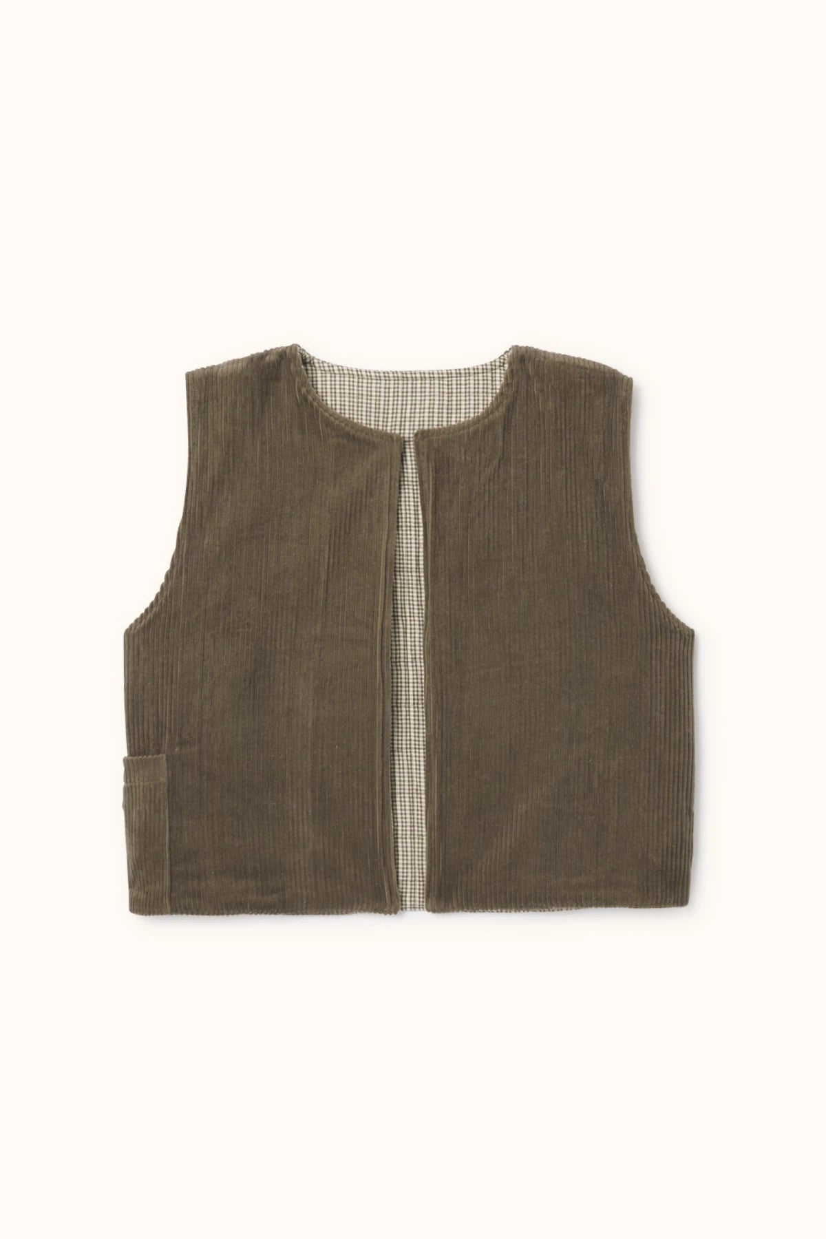 Children's reversible SAKARA vest - Khaki or Purple