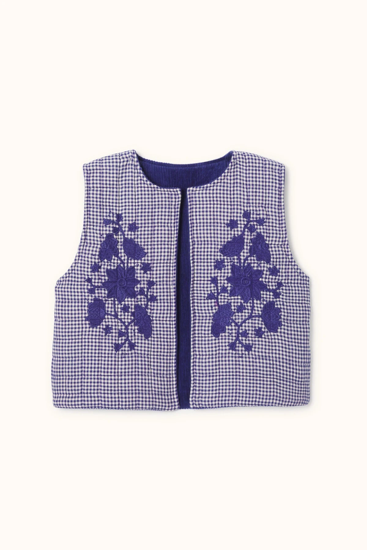 Children's reversible SAKARA vest - Khaki or Purple