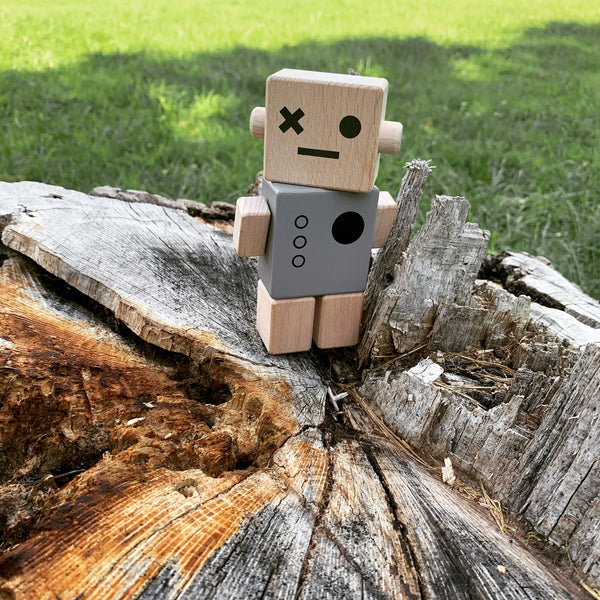 Robot en Bois - Gris